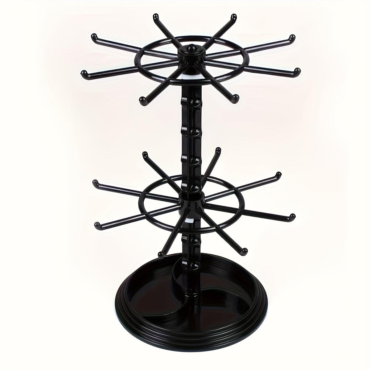 New Rotatable Earring Organizer Rack, Jewelry Display Stand, Bracelet and Pendant Holder, Small Accessories Tray, Elegant Storage Solution