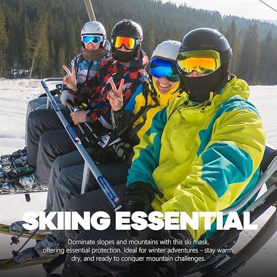 Balaclava Ski Mask Head Cover Motorcycle UV Protector Scarf Summer Cooling Neck Gaiter for Men Women Black Tactical Windproof Full Face Bandana