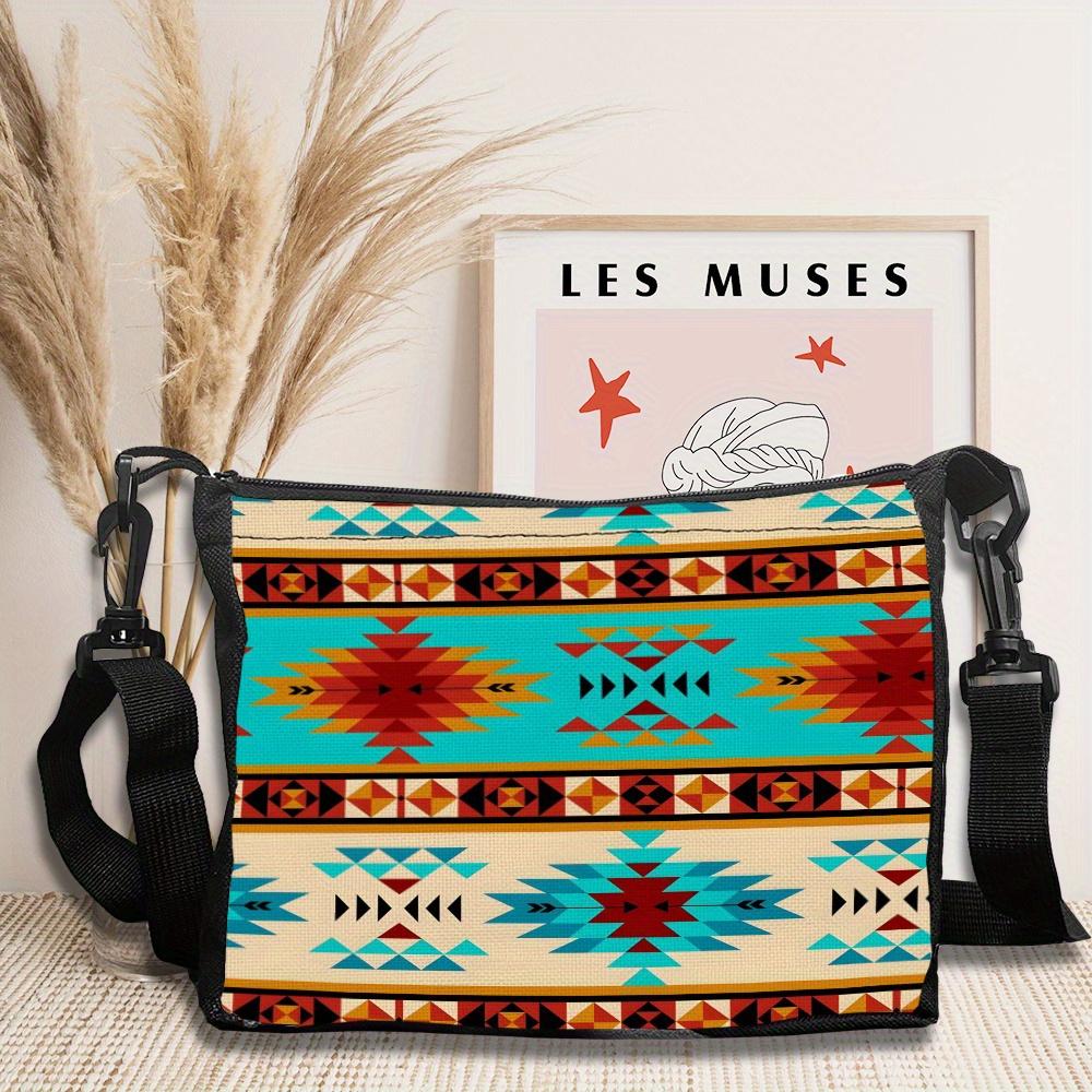 Southwest - Navajo-Navajo Geometric Tote Bag Crossbody Bag, Stylish Shoulder Bag, Daily Light Commuter Bag 6.17