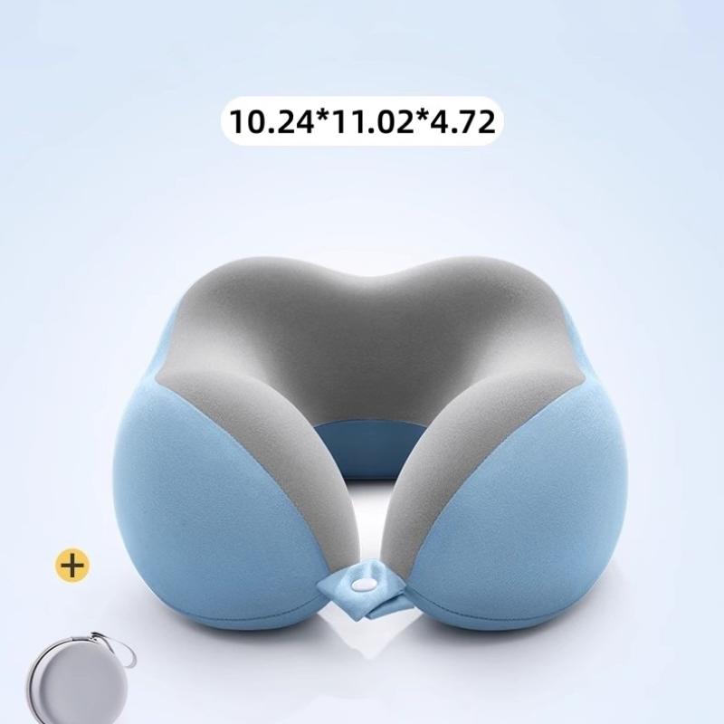 Portable cervical pillow, suitable for travel and home | Ergonomic design, compact and easy to store, comfortable sleep, suitable for desk, car and long-distance flights, slow rebound, machine washable pillowcase