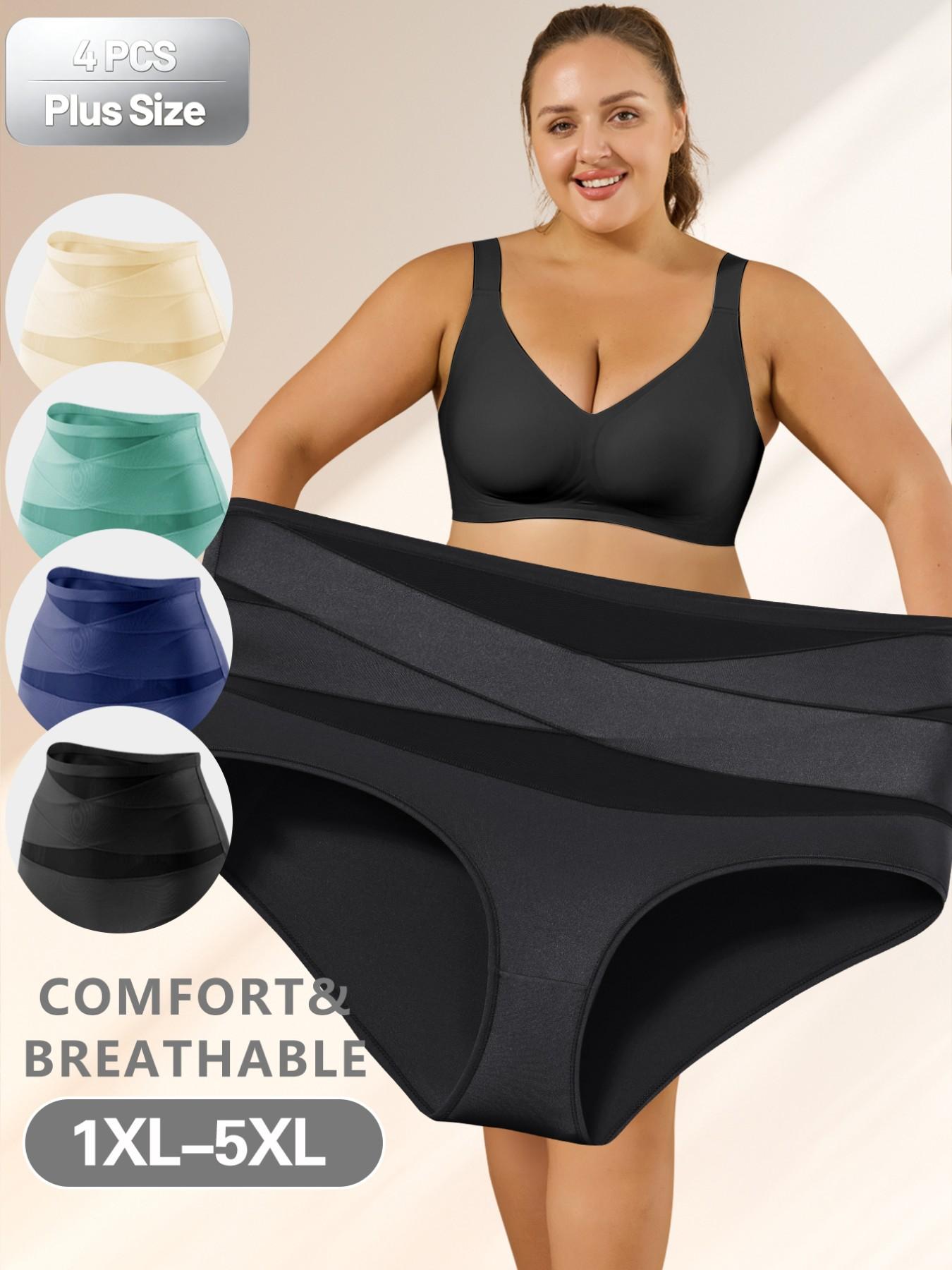 4/6pcs High-Waisted Shapewear Briefs Panties for Women, High Waist Underbriefs, Slim-Fitting Soft Underwear, Invisible for Office & Weddings, Optimizes Body Curve