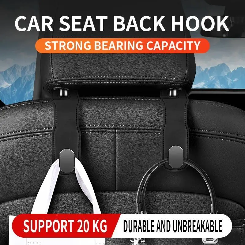 Car Leather Hook Seat Back Car Interior Decoration Supplies Multi-Functional Storage Folding Hang Hidden Hook