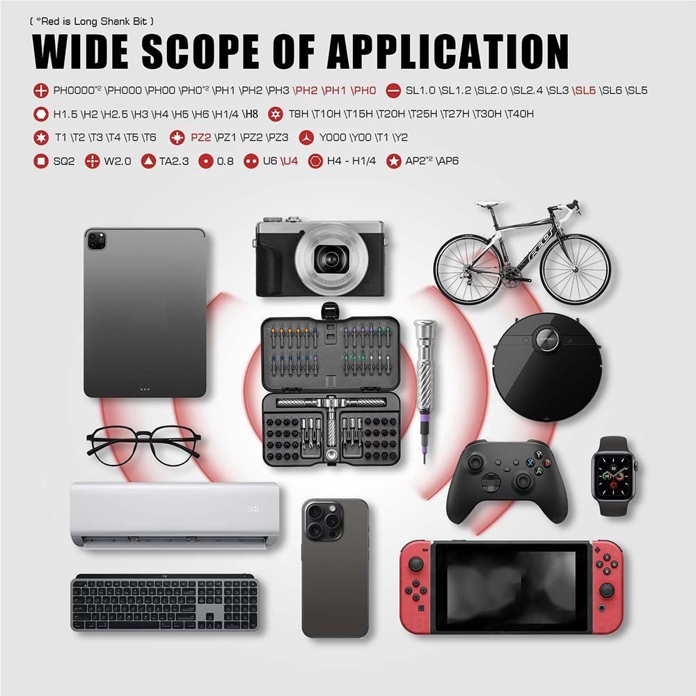 66-In-1 Multi-Function Repair Tool Set, High-Strength Steel Bits, Flexible Shaft, Home DIY Installation Kit, Essential Handyman Tools