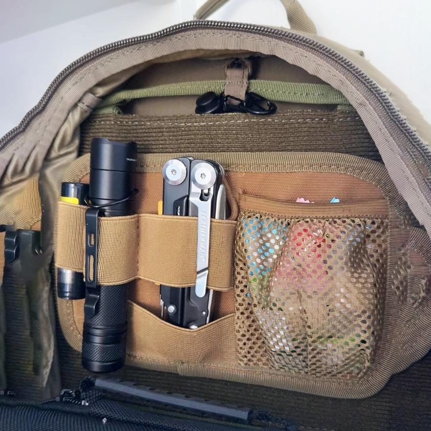 EDC Organizer Pouch - Tactical Modular Admin Pouch with Elastic Holders & Mesh Pocket, MOLLE Compatible for Tactical Vest & Backpack