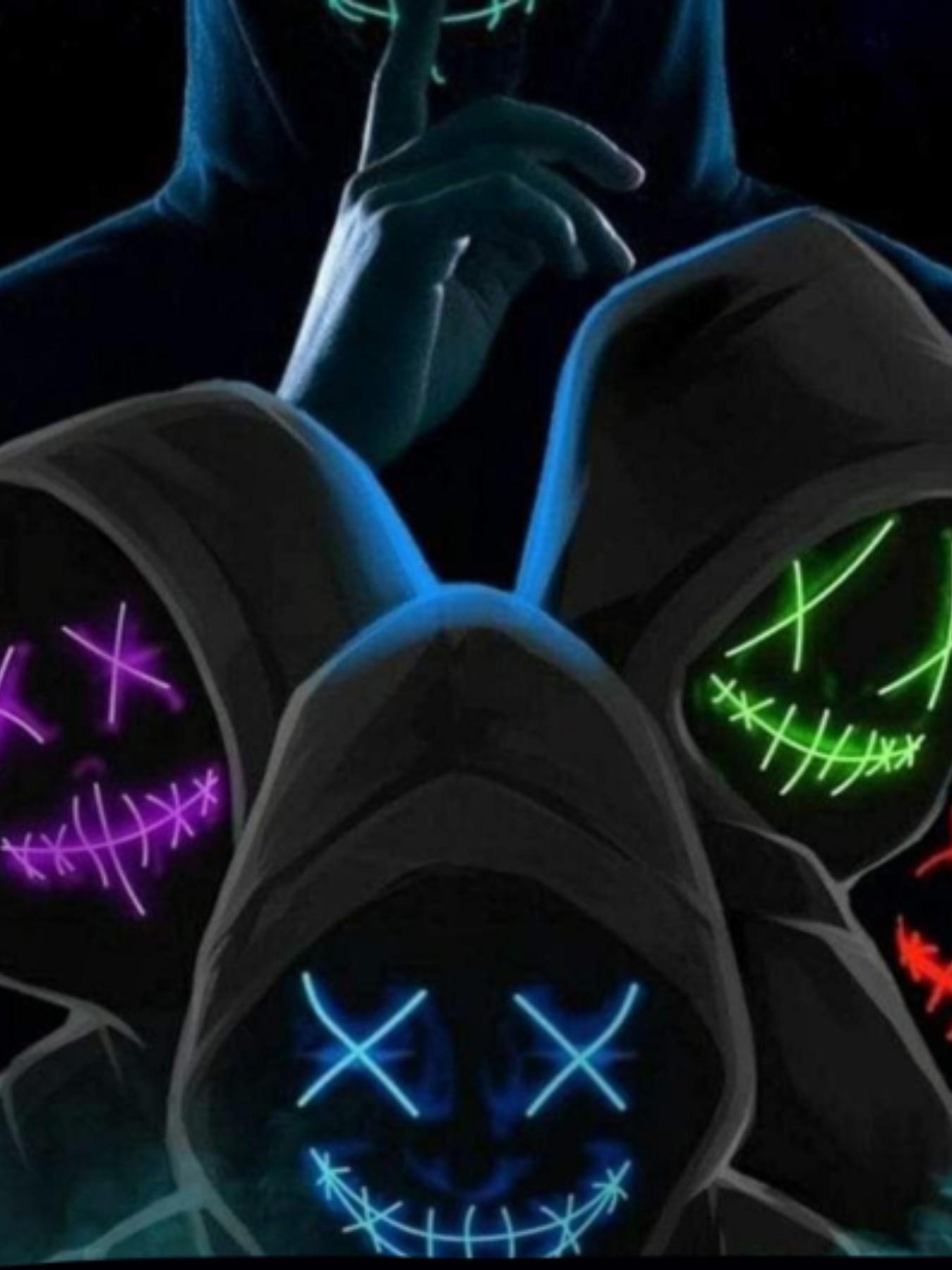 5 Pcs Boys' Gothic Neon Skull Starry Full Print Sports Set, Hooded Sweatshirt and Drawstring Pants, Casual Streetwear Outfit Sets for Kids Clothes Kids