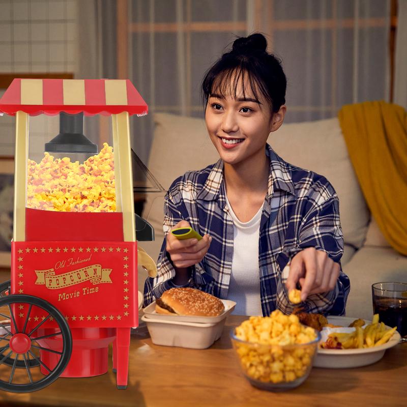 Oyajia Air Popper Popcorn Maker 1400W - Home Hot Air Popcorn Machine, Healthy & Fat-Free, Easy To Clean & Use, Best For Movie Night, Parties, Kids Birthday Party Favorites, BPA-Free, Durable Build, Compact Design, Oil-Free, Ideal for Family Movie Nights