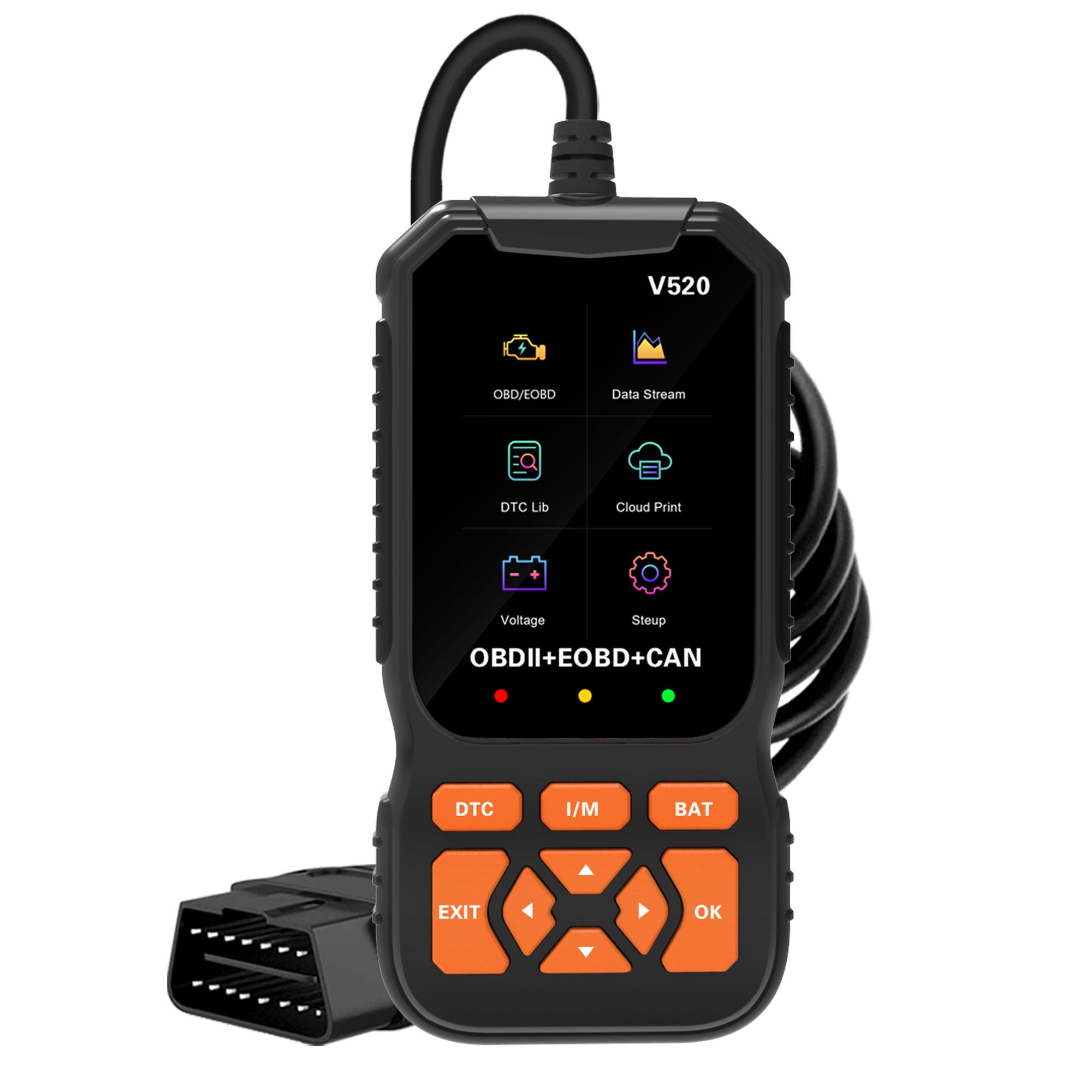 Professional Obd2 Scanner, Obdii Diagnostic Code Reader Tool, Engine Light Check, Read/clear Codes, Voltage Test, Auto Diagnostics for Cars Since 1996, Automotive Scan Tool