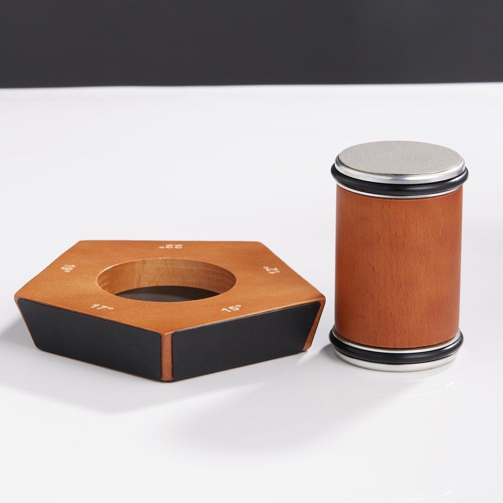 Knife sharpener Kit, rolling knife sharpener with diamond and ceramic discs, Rolling Knife Sharpener with 2 Diamond Disc, Professional Rolling Knife Sharpener Kit with 5 Magnetic Angle Offer 12/15/18/20/22° for Kitchen Knives