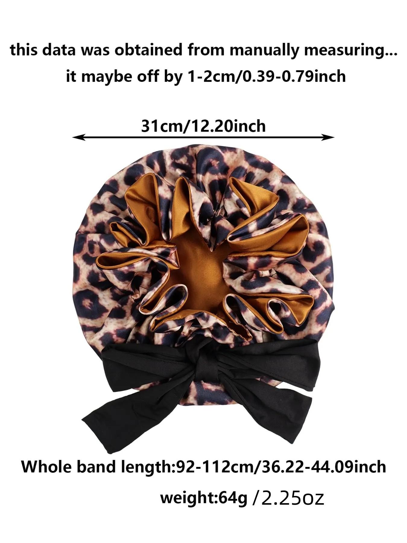 Women's Satin Sleep Cap Hair Protector, Adjustable Elastic Band, Soft Comfortable Night Hat, Unisex Fashion Design, Ideal for Night Use