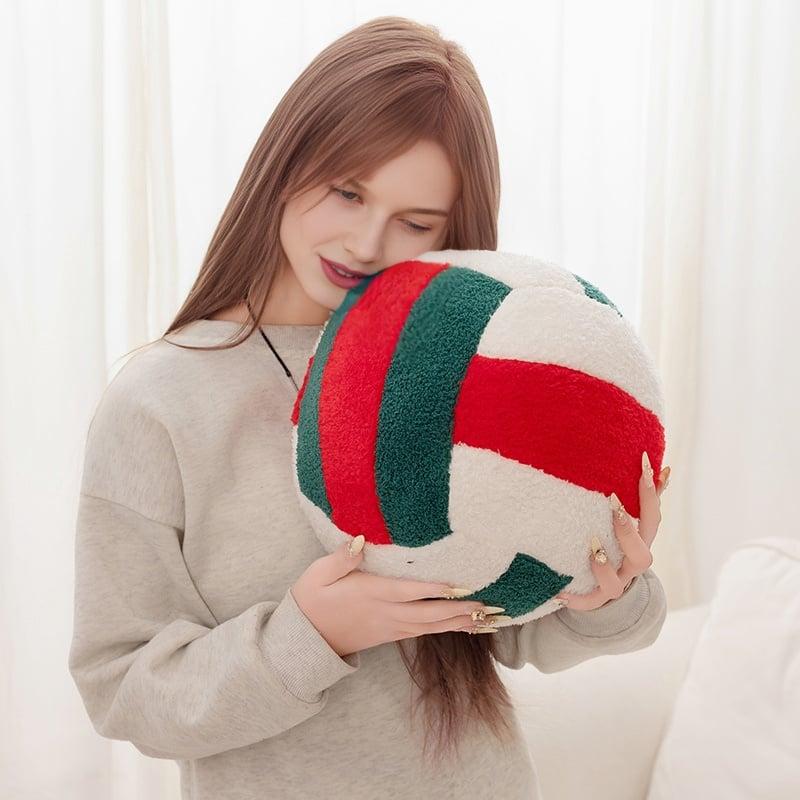 Volleyball Pillow Sports Pillows Volleyball Plush Pillow Sport Theme Fluffy Stuffed Throw Pillow Volleyball Room Decor Gift for Bedroom Decoration Supplies Soft Cushions