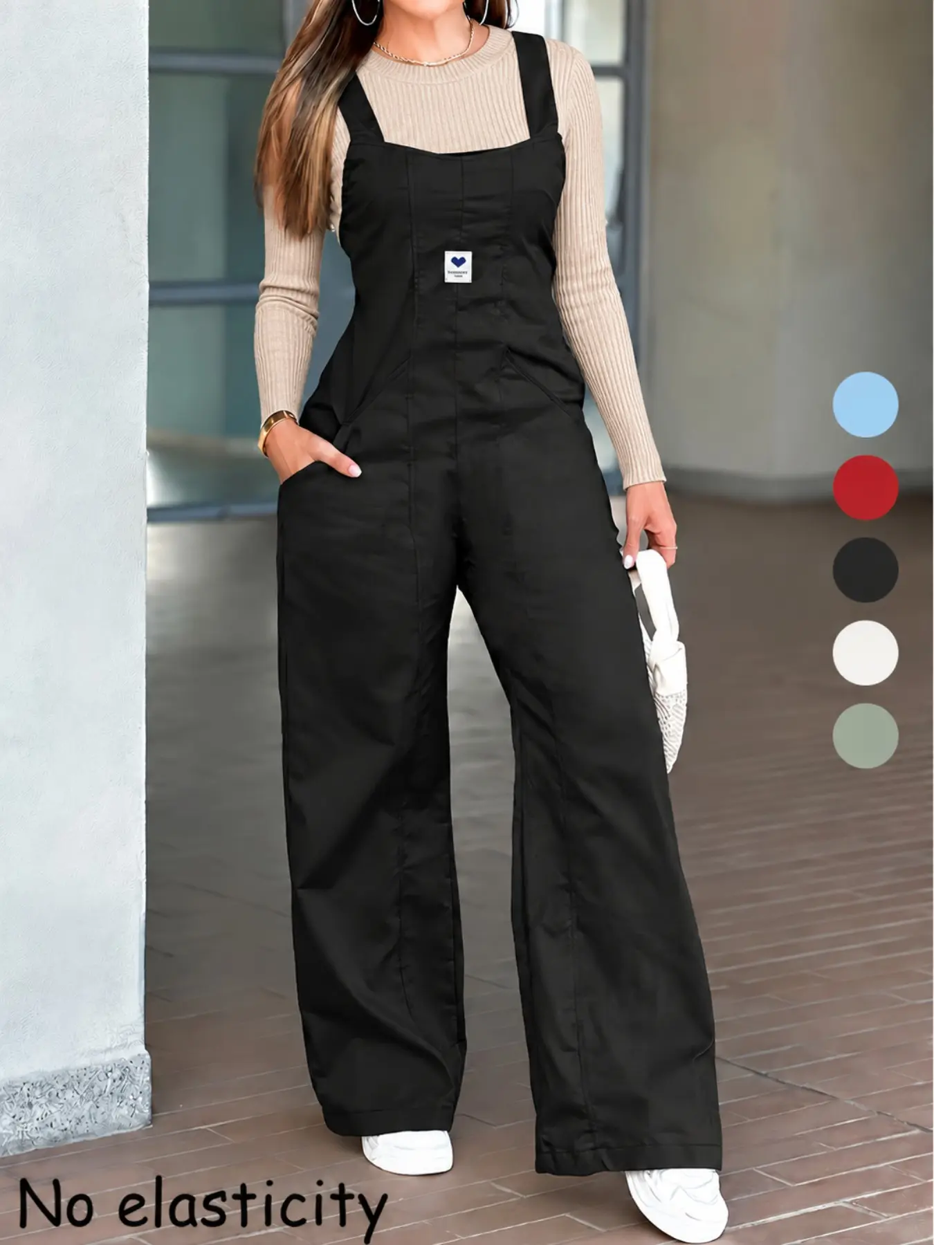 【Black Friday】Women's Vintage Adjustable Straps Sleeveless Jumpsuit, Retro Street Style All-Season Wear, Casual Fashion Overalls with Pockets, Comfortable Fabric