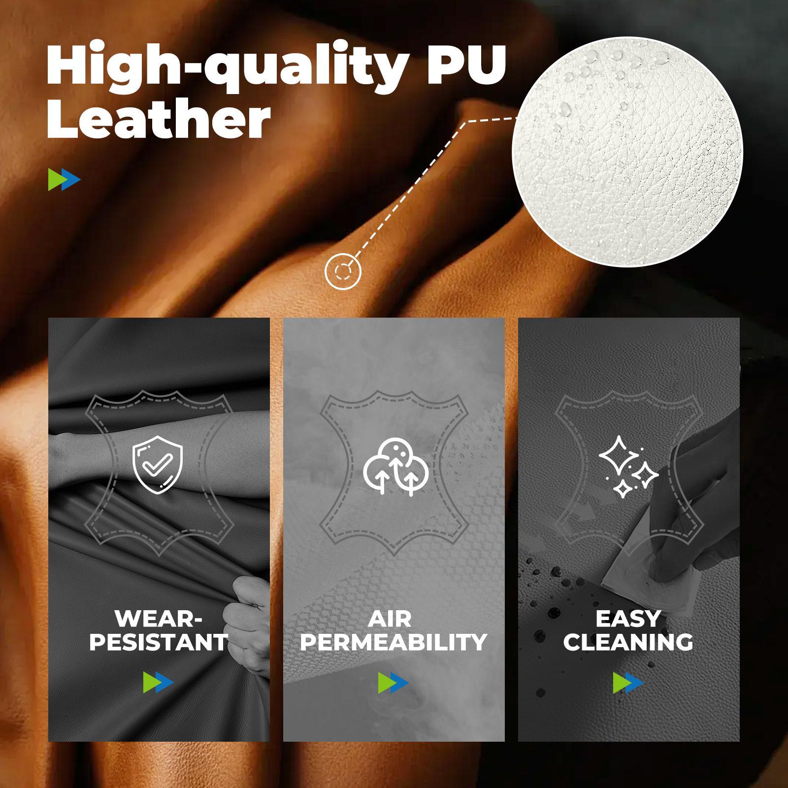 COMHOMA Leather Office Chair Ergonomic Computer Gaming Chair with Comfy Back Support, Executive Mid-Back,Small Gmaing Chair with Adjustable Armrests, for Short People Use, Rolling Swivel for Adults