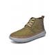 Men's Solid Color Quilted High-Top Casual Shoes, Lightweight Non-Slip Outdoor Commuter Shoes, Soft Sole Sports Sneakers
