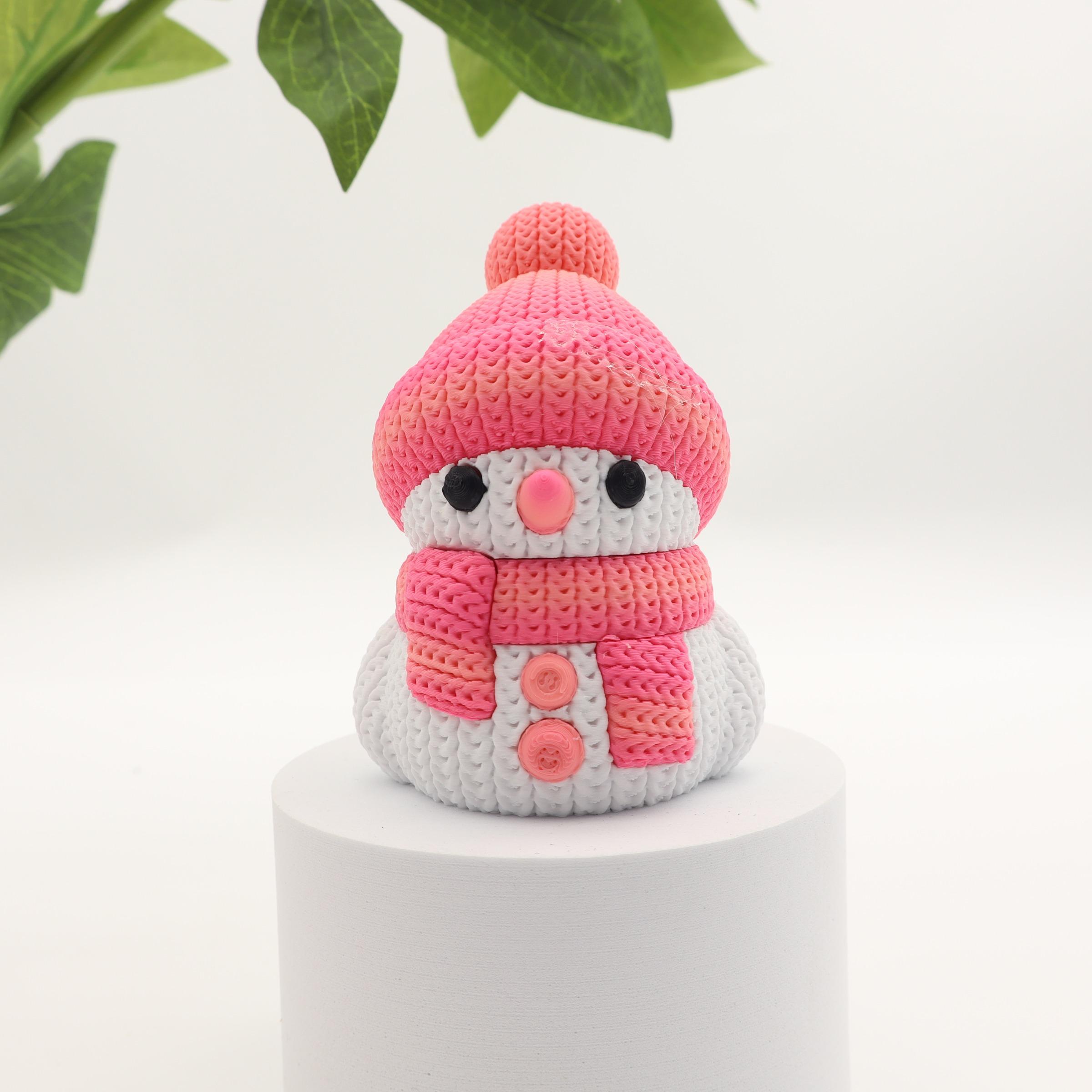 3D Printed Snowman Set, Home Decor Desktop Ornament, Halloween Christmas Gift, Suitable for Any Occasion, 1pc/6pcs, Desktop Statue