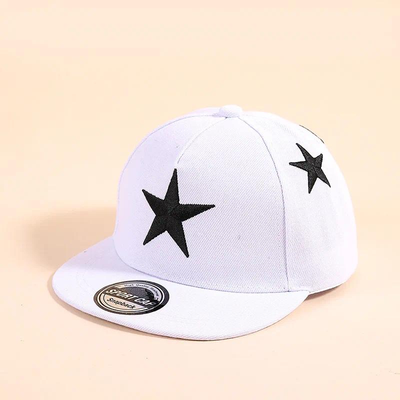 Children Five-pointed Star Embroidery Baseball Caps Hip-hop Hats Spring and Summer Outdoor Adjustable Casual Hats Boy Girl Trave