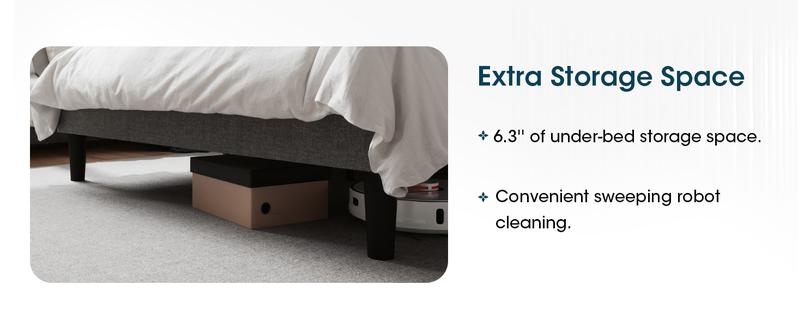 MUTICOR Upholstered Bed Frame with Tufted Wingback Headboard，【Frame Only No Mattress】 Modern Platform Bed with Wooden Slats Support -Non-Slip and Noise-Free，Full/King/Queen Bed Frame #TikTokShopBlackFriday #ChristmasGifts