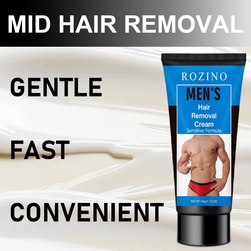ROZINO Men's Sensitive Skin Hair Removal Cream - Gentle Formula for Smooth & Flawless Results - 60g Portable Tube - Alcohol-Free & Fragrance-Free - Quick & Painless Hair Management - Body Care Daily ROZINO Men's Sensitive Skin Hair Removal Cream - Gentle Formula for Smooth & Flawless Results - 60g Portable Tube - Alcohol-Free & Fragrance-Free - Quick & Painless Hair Management - Body Care Daily