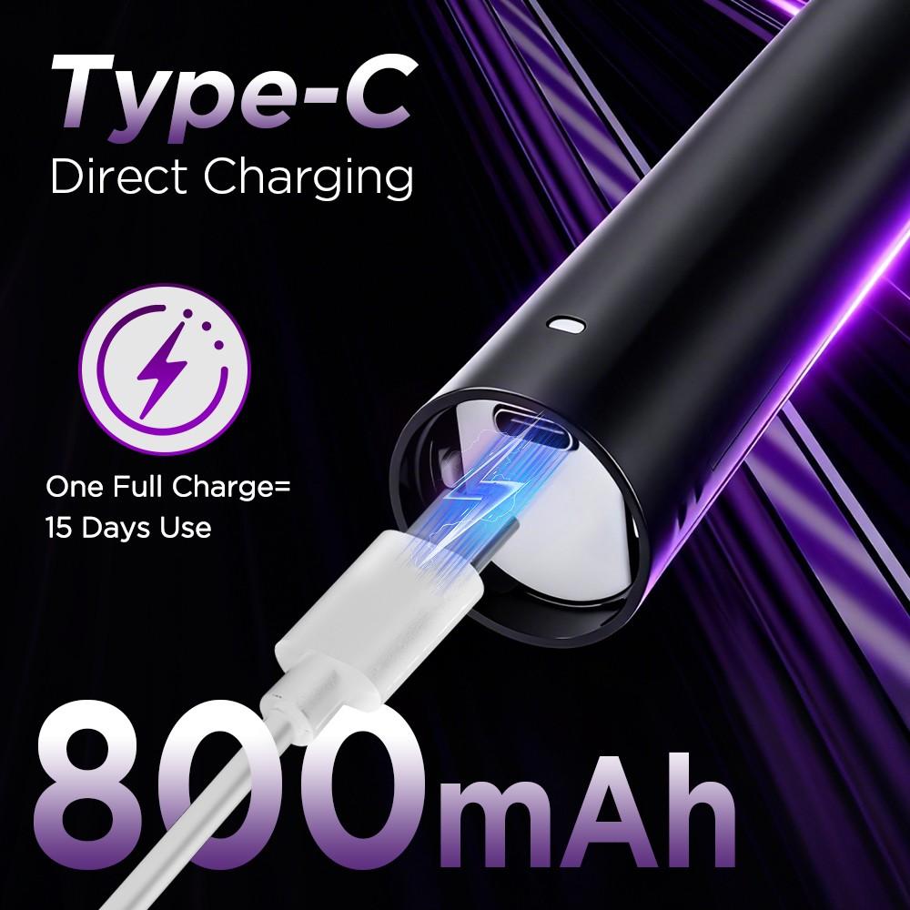 Rotating Electric Toothbrush with 5 Adjustable Modes, 2-Minute Timer with 4 Replaceable Brush Heads for Teeth Cleaning, Cleansing, Ideal for Daily Oral Care