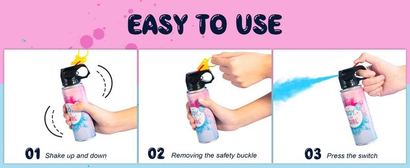 Gender Reveal Spray  Boys and Girls Gender Reveal Party, Powder blaste,  Birthday party, cheerleading