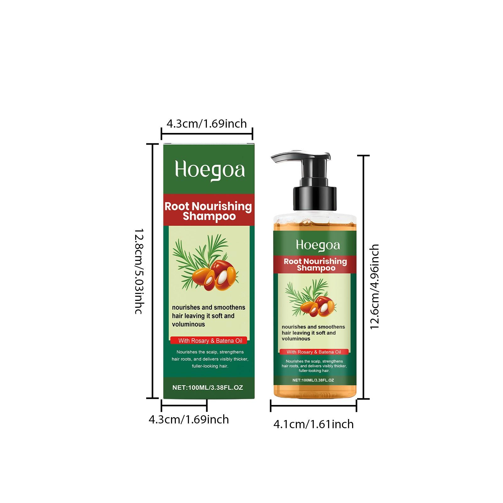 Hoegoa Plant-Based Moisturizing Shampoo, Gentle Cleansing, Nourishes Hair, Lightweight Natural Shine, Smooth Texture, Softening Shampoo