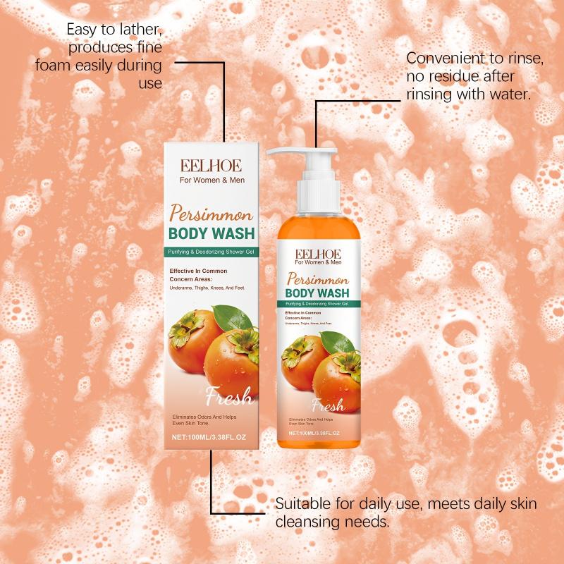 Persimmon Refreshing Shower Gel, Containing Aloe Vera, Persimmon Extract, Cleanses The Skin While Moisturizing, Making It Appear Smoother And More Delicate. It Deeply Cleanses The Skin, Leaving It Fresh, Comfortable, And Hydrated
