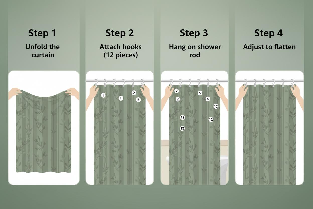 Dreamy Forest Fairy Tale Bath Curtain, Soft Polyester Bathroom Privacy Curtain, High-Definition Print, Ideal for Home, Airbnb, Hotels