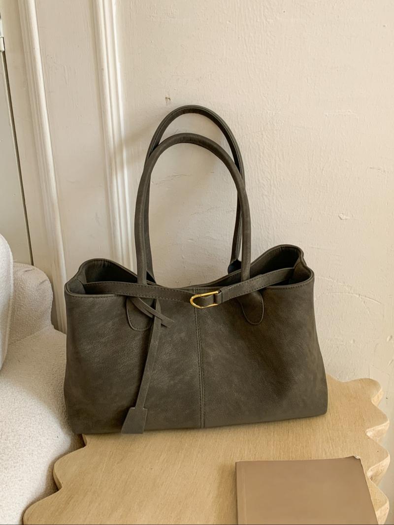 Elegant Vintage Bag, Large Capacity Shoulder Bag, Commuter Handbag, Daily Commuter Purse, Simple Versatile Daily Use for Women, All Seasons