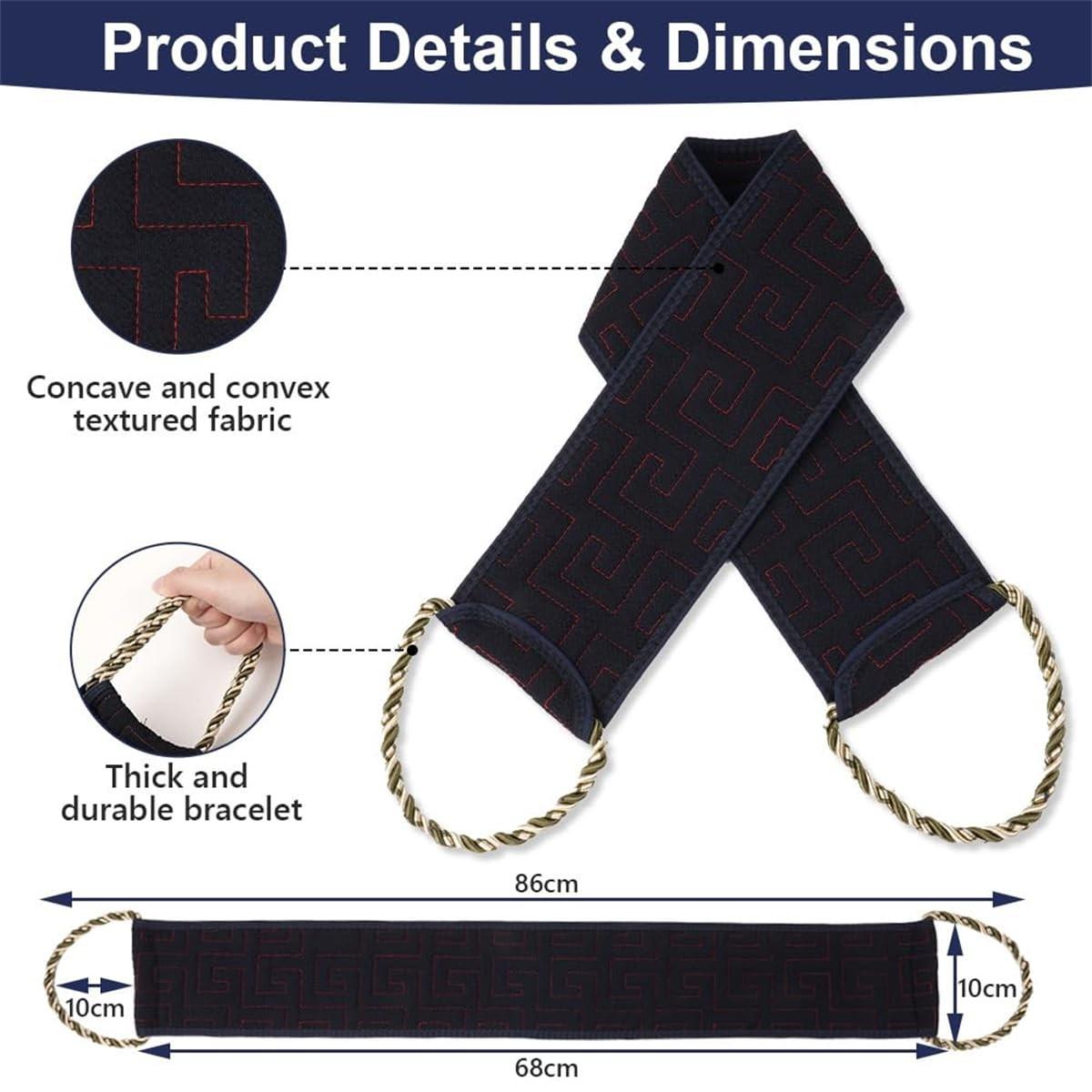 Shower Exfoliating Back Brush, 34 Inch (86.3 Cm) Back Cleaning Brush with Handle, Dual-Sided Body Exfoliation Tool, Suitable for Men and Women