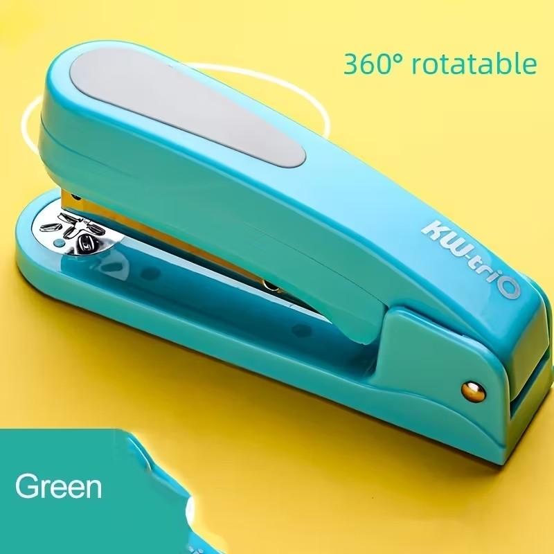 360 Rotatable Stapler, Uses 24/6 Staples, Effortless Long Stapler, School Paper Staplers, Office Bookbinding Supplies
