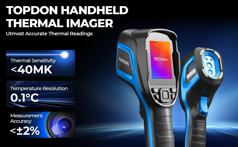 TOPDON TC004 Thermal Imaging Camera, 256 x 192 IR High Resolution Handheld Infrared Camera