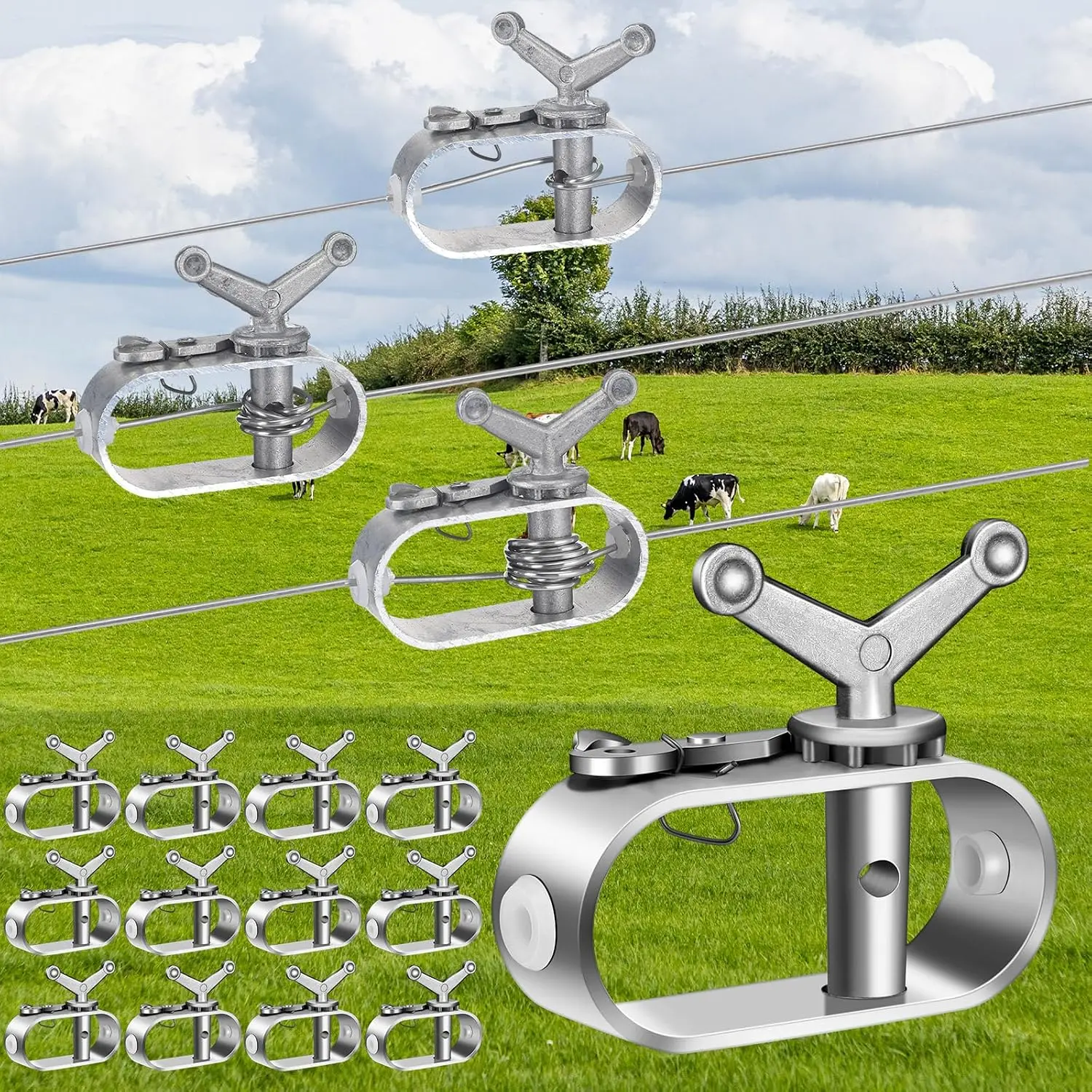12 count Electric Fence Wire Strainer  Wire Tensioner Heavy Duty Tensioner for Farm Electric Fence