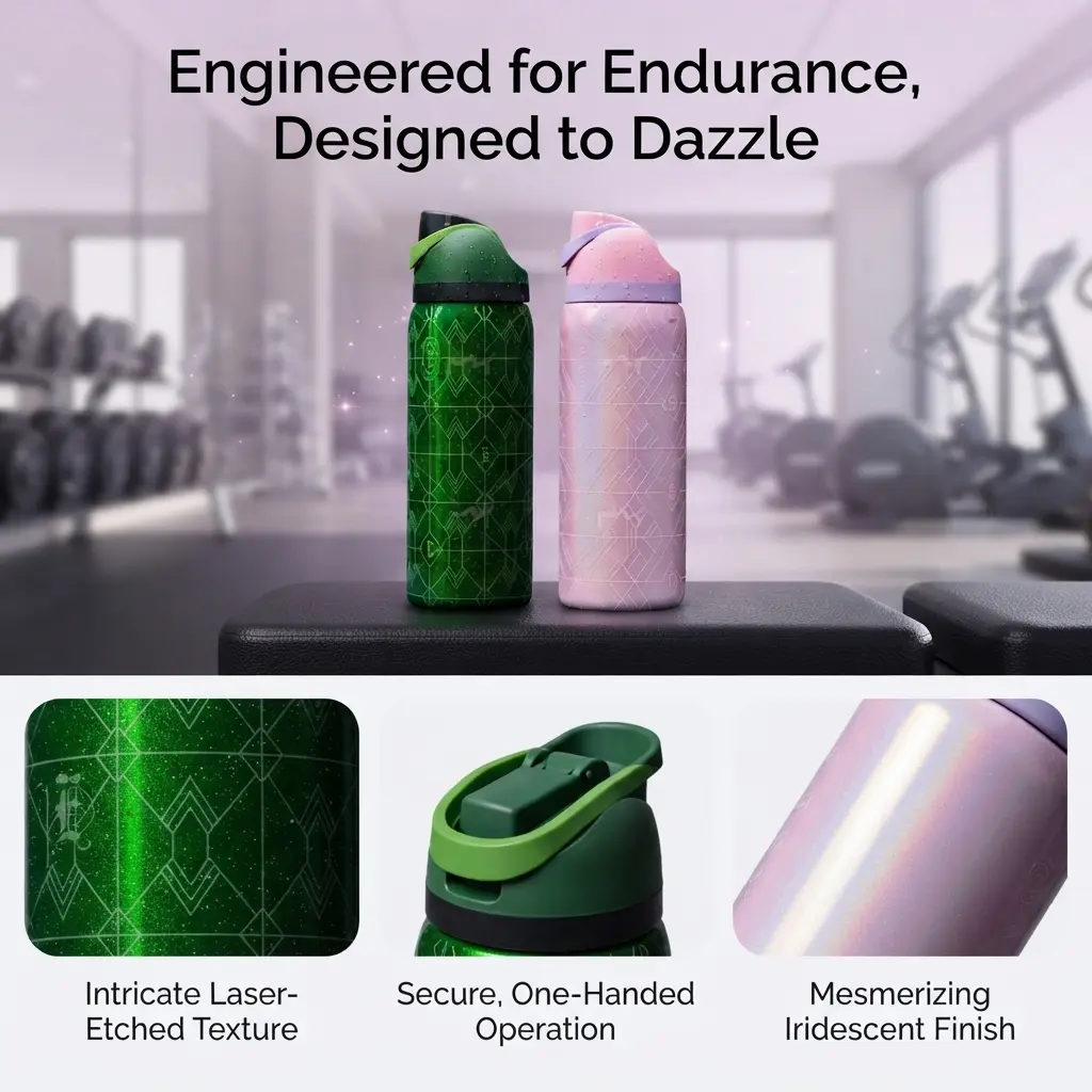 Limited Edition Wicked for Good 32oz Water Bottle, Leak‑Proof Stylish Insulated Tumbler, Perfect Everyday Gift for Him & Her