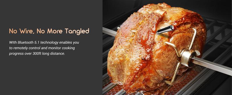 INBKIRD Meat Temperature Gauge, 1 Bluetooth Barbecue Temperature Gauge, Supports Temperature Alarm, Suitable for Barbecue, Home, Kitchen Tools TikTokShopBlackFriday INBKIRD Meat Temperature Gauge, 1 Bluetooth Barbecue Temperature Gauge, Supports Temperature Alarm, Suitable for Barbecue, Home, Kitchen Tools TikTokShopBlackFriday