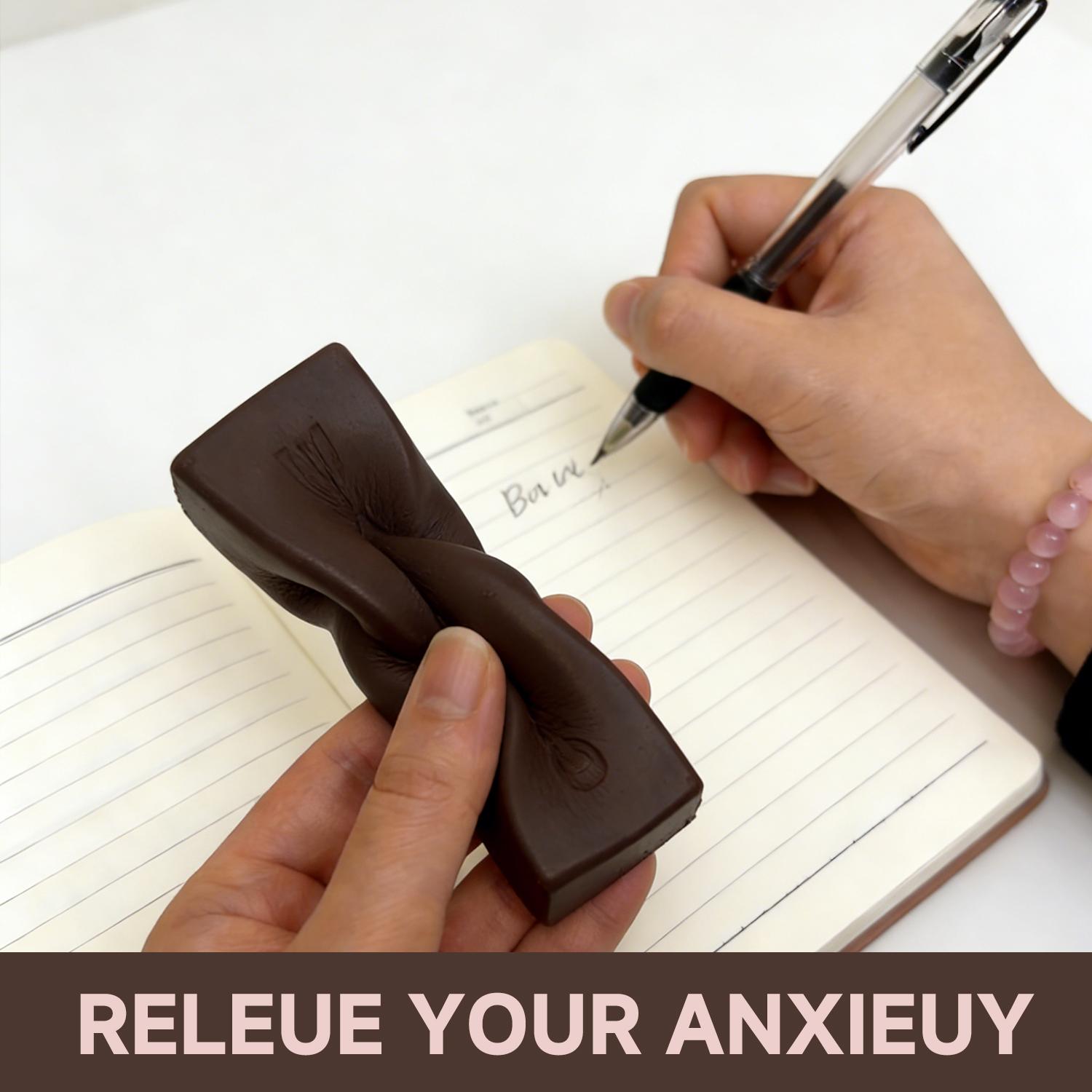 1Pc Squeeze Butter Squishy Toy, PU Material Butter Stick Decompression Squeeze Slow Rising Squeeze Food Fidget Toy for Office School Stress Relief Fidgeting (Light Yellow)