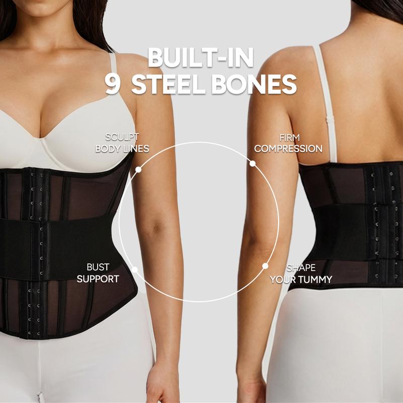 Nebility Women's 3 Belts Sports Belt Shapewear for Daily Gym Basic Minimalist Faja Comfort Womenswear Body Sculpting Compression Workout Waistband Exercise Waistband Corset Waist Shaping Elastic Sport Band Lady