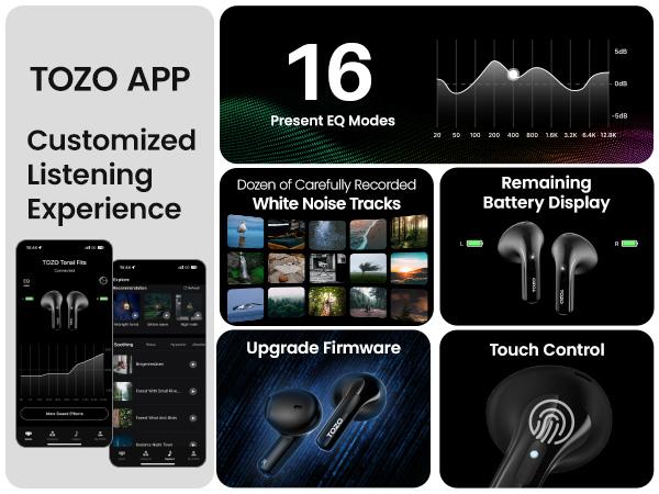 TOZO-T21 Earbuds, 5.3 Bluetooth Headphone, Sem in Ear with Dual Mic Noise Cancelling, IPX8 Waterproof, Stereo Sound with Power, Display Charging Case Black Audio Connection Digital Headset Workout Electronic FathersDayGift Wireless, HalloweenGift, Gift TOZO-T21 Earbuds, 5.3 Bluetooth Headphone, Sem in Ear with Dual Mic Noise Cancelling, IPX8 Waterproof, Stereo Sound with Power, Display Charging Case Black Audio Connection Digital Headset Workout Electronic FathersDayGift Wireless, HalloweenGift, Gift