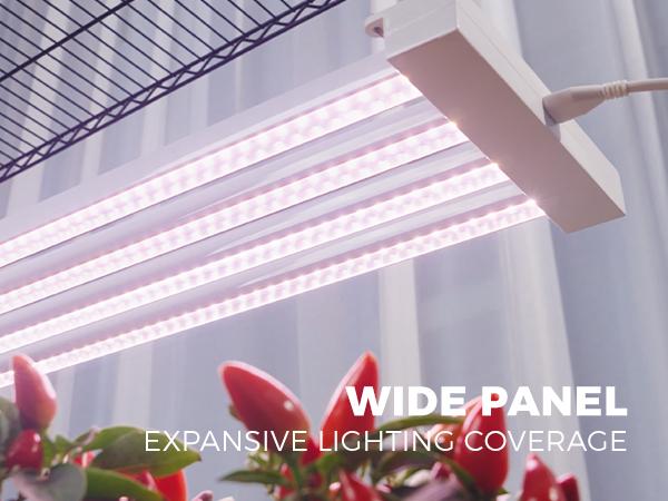 Barrina TX-L84 4FT LED Grow Light, 84W, 4 Panels Wider Coverage, Full Spectrum, High PPFD, Super Bright, Linkable, Hanging Fixture, Plant Stand with Grow Light for Indoor, Seeding, 1 Pack