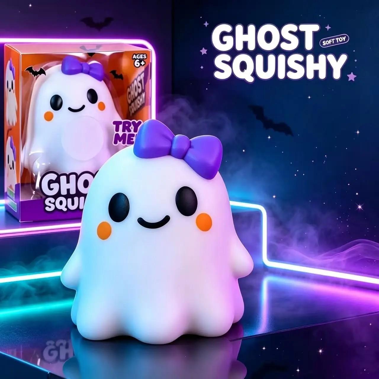 Halloween Ghost Stress Relief Toy, Fun Squeeze Toy for Kids & Adults, Perfect Gift for Halloween Parties, Durable & Safe Design, Stress Relief Squishy