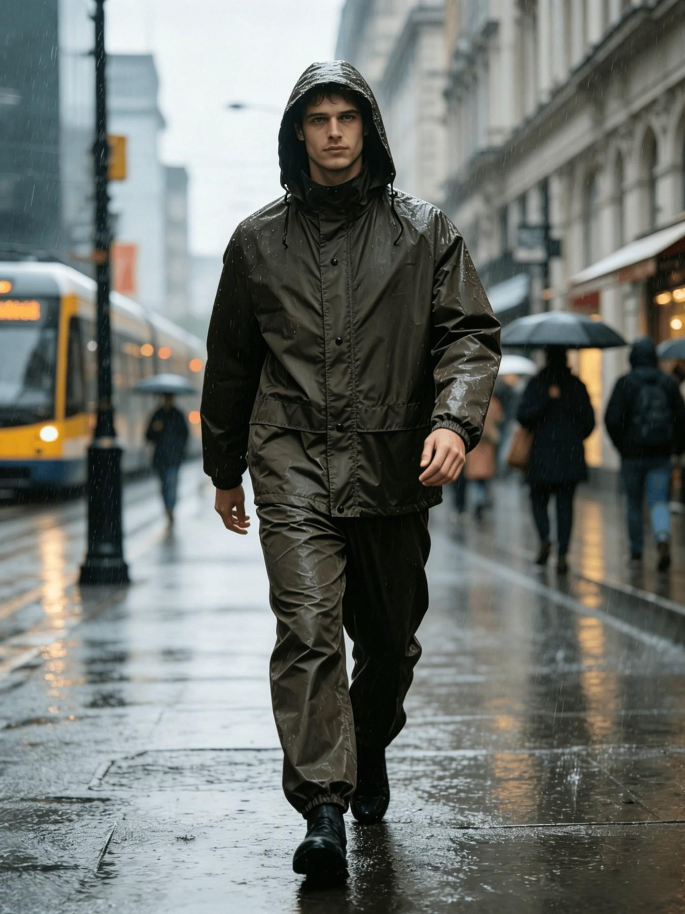 Waterproof Raincoat Set, Durable Breathable Unisex Rain Gear, Foldable Design, Ideal for Outdoor Activities, Rainy Day, Men's & Women's Rainwear, Waterproof Hooded Raincoat, Lightweight Rain Coat