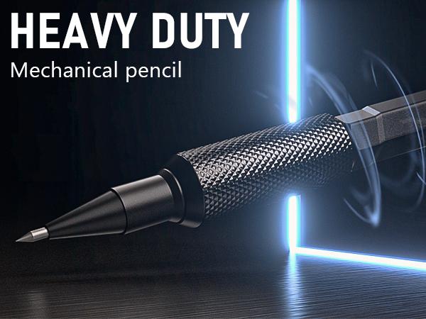 Nicpro 5 Pack 2mm Mechanical Pencils Set with Case, 65 Graphite Lead Refills (6B 4B 2B HB 2H 4H), 72 Colored Lead, Erasers -Weatherproof Metal Barrel, Heavy Duty Carpenter Pencil For Drawing Sketching