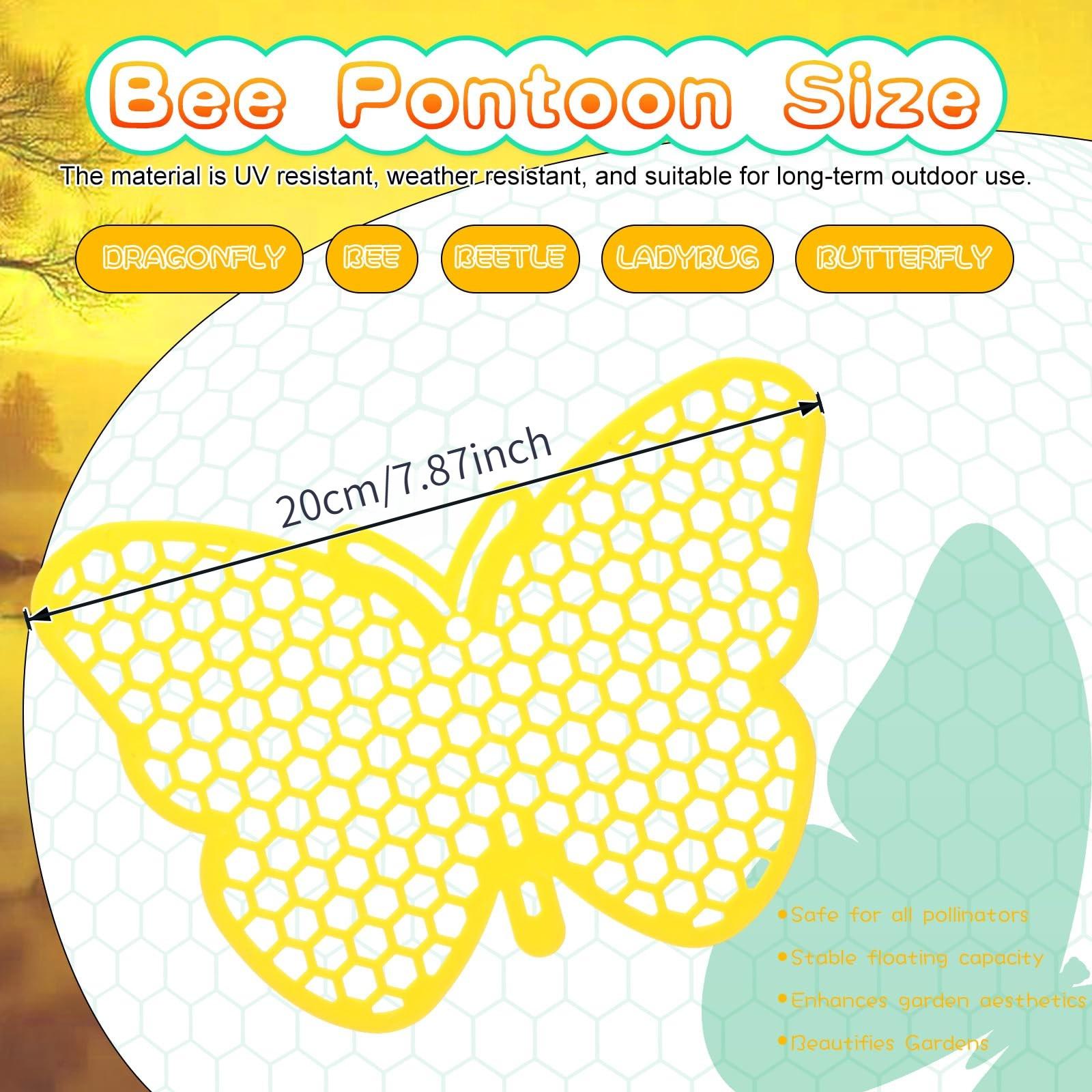 4 Pack Floating Bee Island Watering Station, Butterfly Insect Waterer for Feeding, Bee Bath, Garden Decor, Essential Gardening Tool