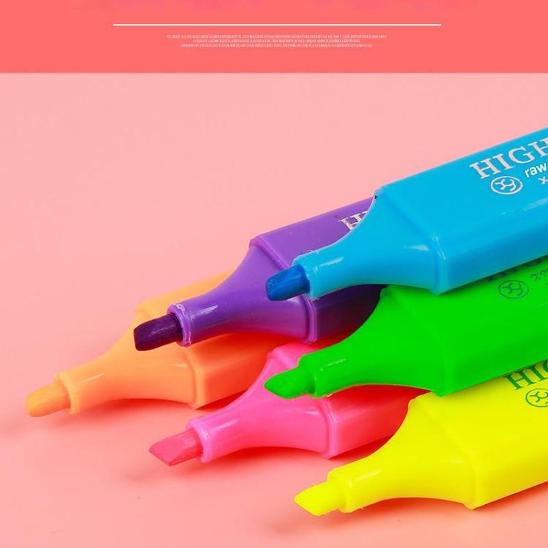 Fluorescent Highlighter Pen for Students, Colorful Marking Pen for Primary and Secondary School, Specialized for Handwritten Reports