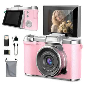 Flip Screen Retro Camera for Teens, Entry-Level Digital Camera with Filters, Digital Zoom Camera, Y2K Aesthetic Camera for Students, Perfect Gift for Christmas, Back to School & New Year, Vintage Digital Camera