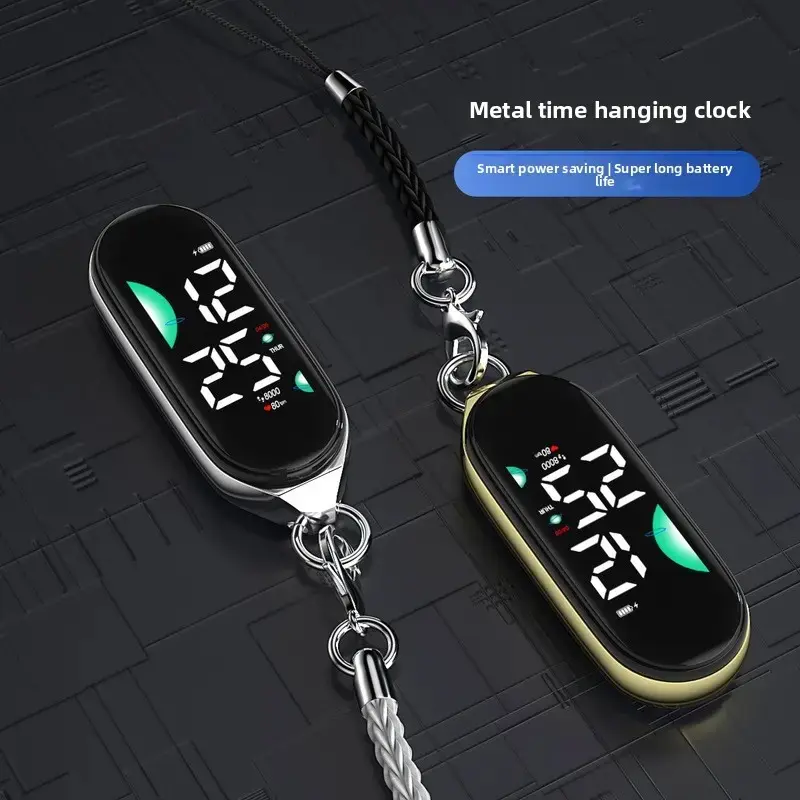 Mini LED Digital Watch Keychain, Portable Pocket Electronic Time Display Pendant, Compact Bag Charm, Ideal Birthday & Holiday Gift for Teens Adults