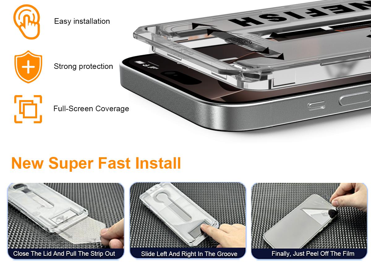 One Fish Screen Protector 2 Pack, For Samsung, iPhone, Electroplating Oleophobic Layer, Protection of Privacy,Crystal Clear, Scratch-Resistant, Ultra-Smooth Touch..