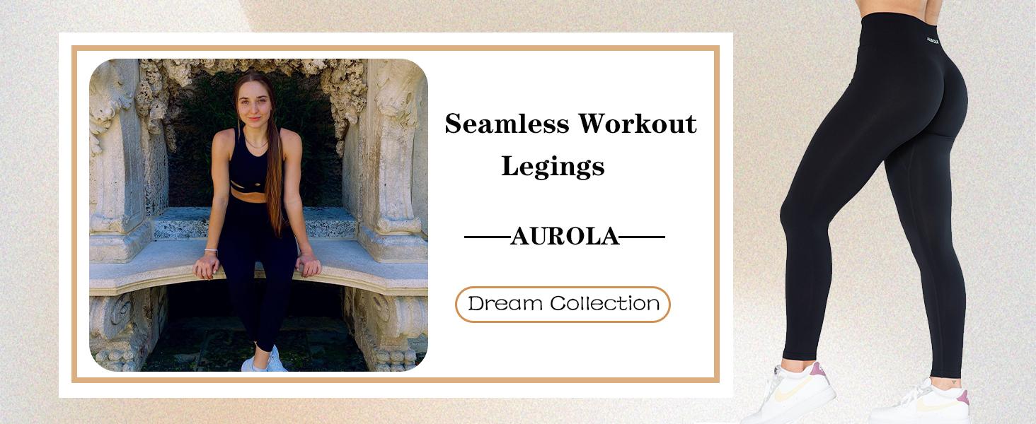 AUROLA Dream Collection Workout Leggings for Women High Waist Seamless Scrunch Athletic Running Gym Fitness Active Pants SpringStatements