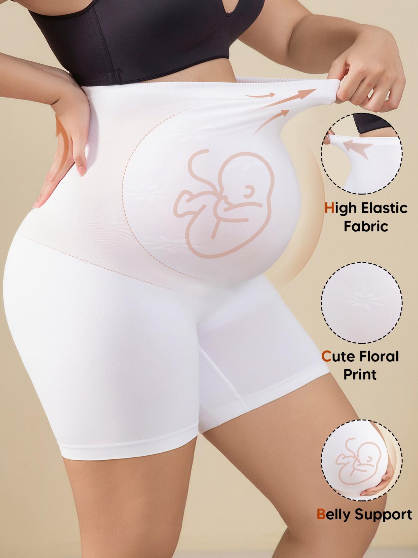 Women's Seamless Pregnancy Shorts, High Waist Abdominal Support, Casual Cycling Shorts, Shaping Butt and Thighs, Daily Wear for Pregnant Women, Seamless Maternity Activewear