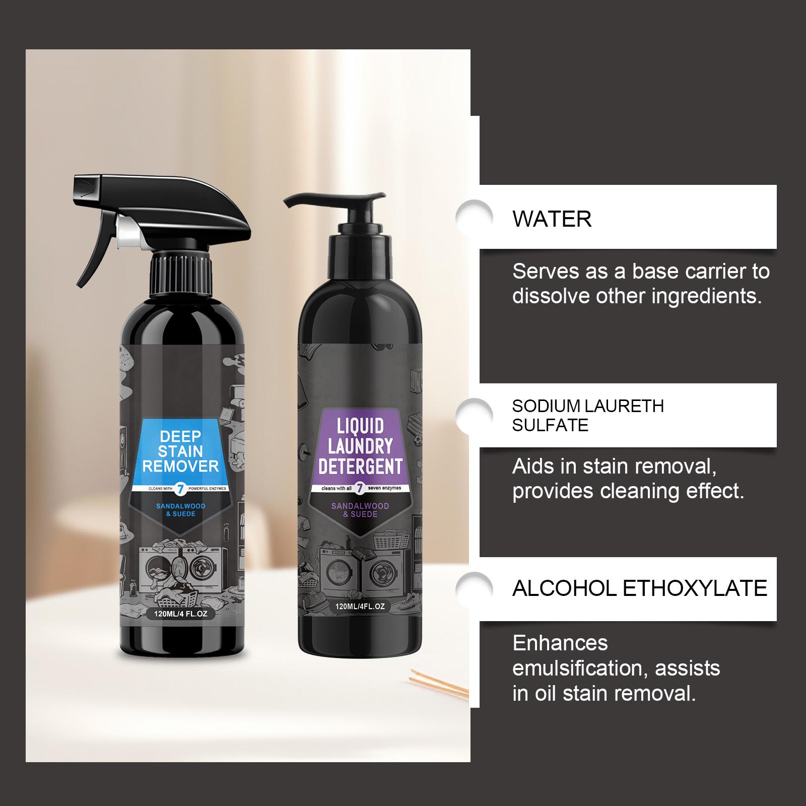 Clothing Cleaner Gentle Grease Stain Remover, Freshen Clothes Care Washing Convenience Daily Cleaning Agent, Easy Use Laundry Detergent