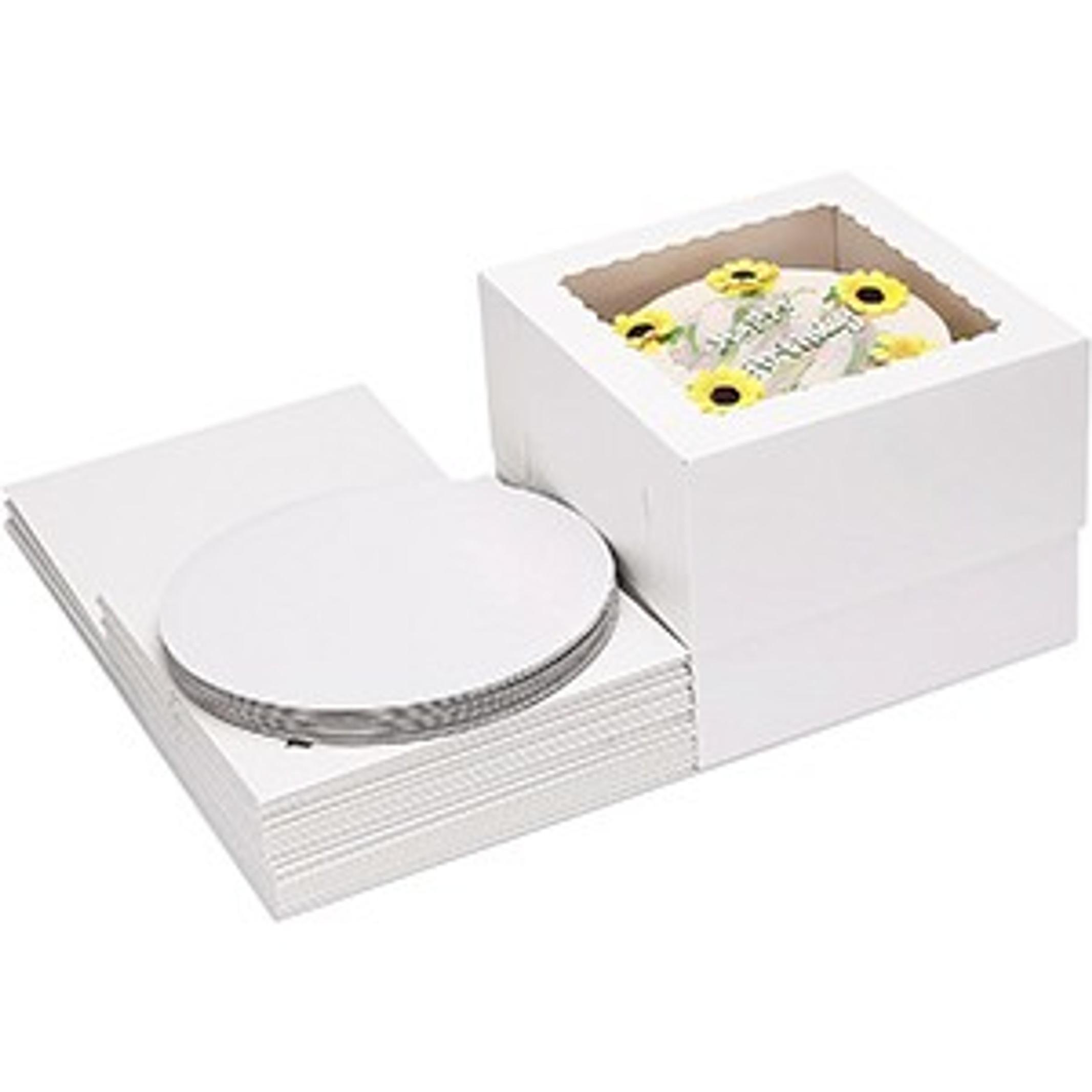 24pcs Cake Boxes, 10x10x5 Inches White Square Bakery Boxes with Window Cajas Pasteles for Cake, Mother's Day, Pastries, Chocolates, Cookies, Pie, Birthday Party, Wedding, Graduation 24pcs Cake Boxes, 10x10x5 Inches White Square Bakery Boxes with Window Cajas Pasteles for Cake, Mother's Day, Pastries, Chocolates, Cookies, Pie, Birthday Party, Wedding, Graduation