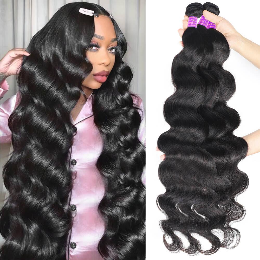 13x4 Lace Frontal With Bundles Body Wave Bundles With Frontal Closure Free Part Human Hair Bundles With Frontal SpringStatements